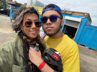 I didn’t think I’d be able to make his first game but I surprised him. When he saw me he said, “Mama! What the hell are you doing here?” But he was totally happy to see me. Grateful @d3sportsandrec exists! 💙